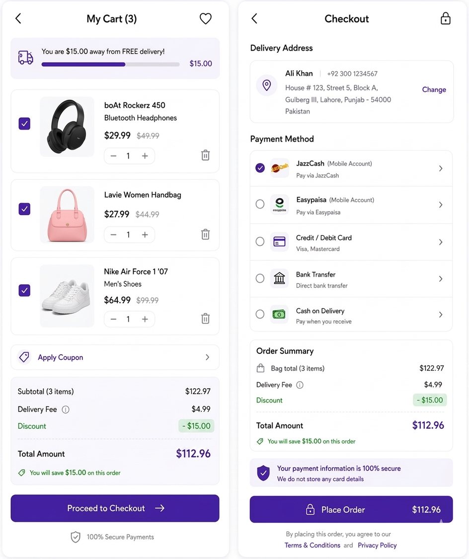 Customer Shopping Interface
